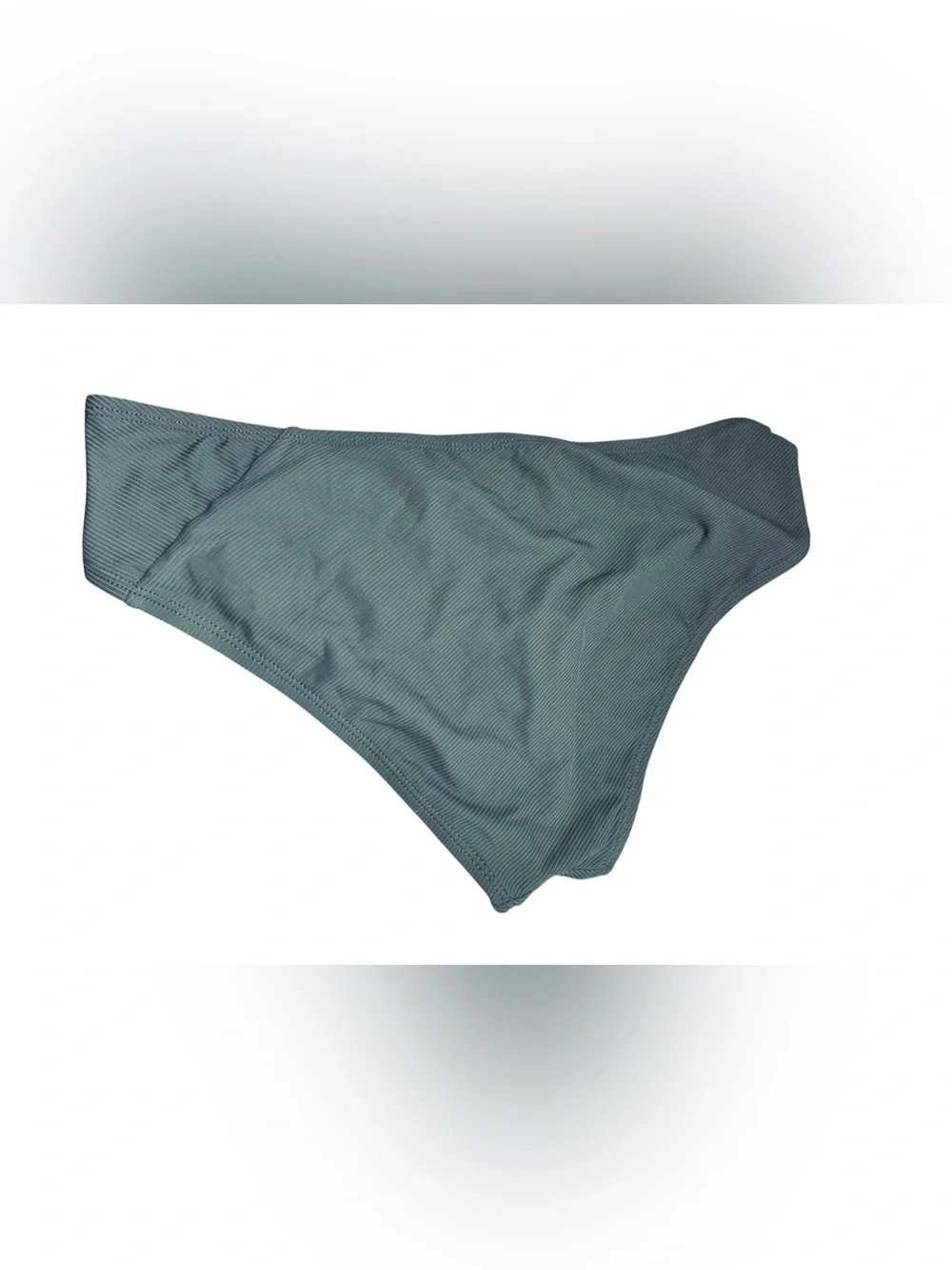 Xhilaration Forest Green Ribbed Bikini Set Snap Button Detail Top XL Bottom M